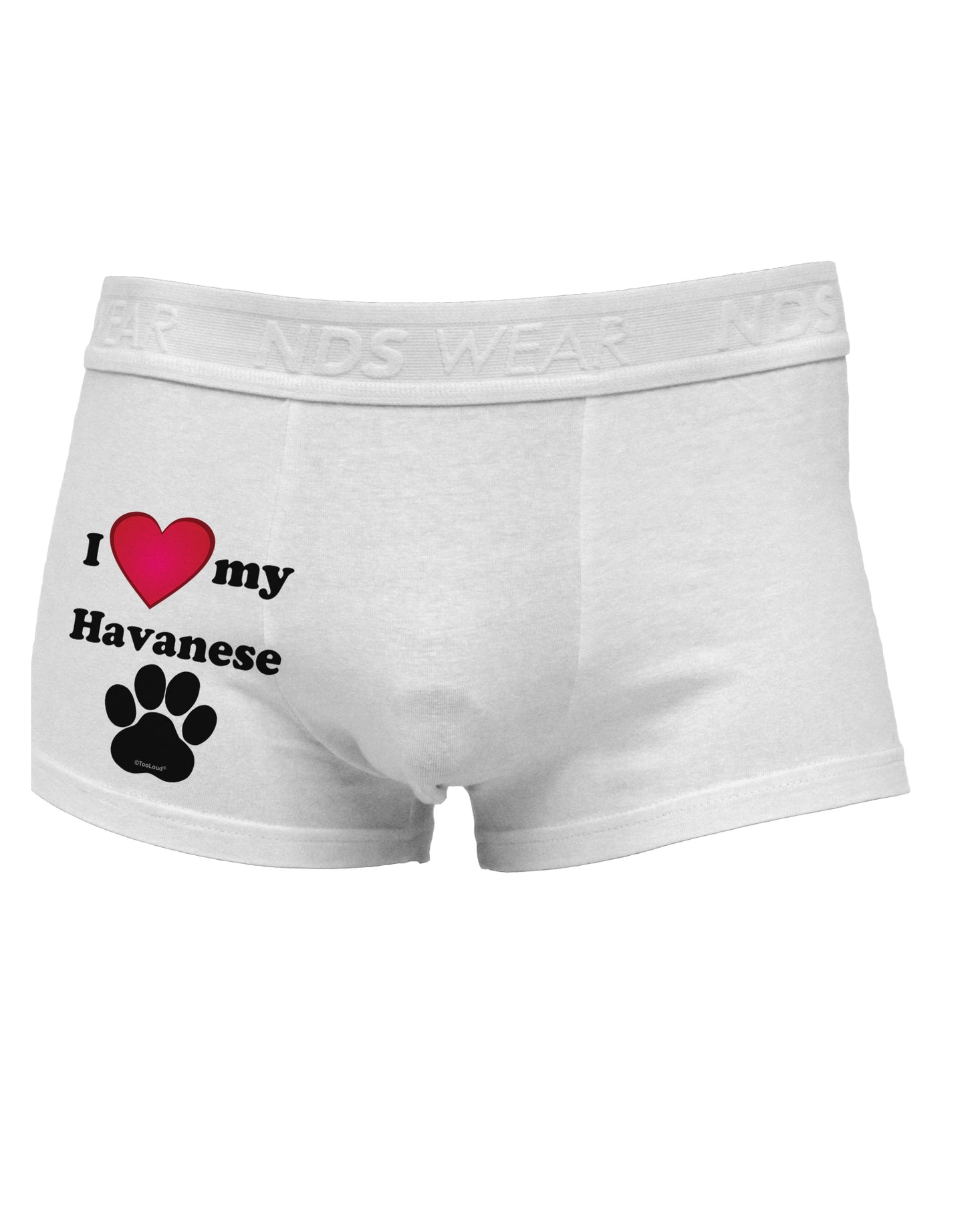I Heart My Havanese Side Printed Mens Trunk Underwear by TooLoud-Mens Trunk Underwear-NDS Wear-White-Small-Davson Sales