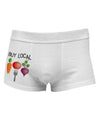 Buy Local - Vegetables Design Side Printed Mens Trunk Underwear-Mens Trunk Underwear-NDS Wear-White-Small-Davson Sales