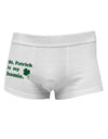 St Patrick is my Homie Side Printed Mens Trunk Underwear-Mens Trunk Underwear-NDS Wear-White-Small-Davson Sales