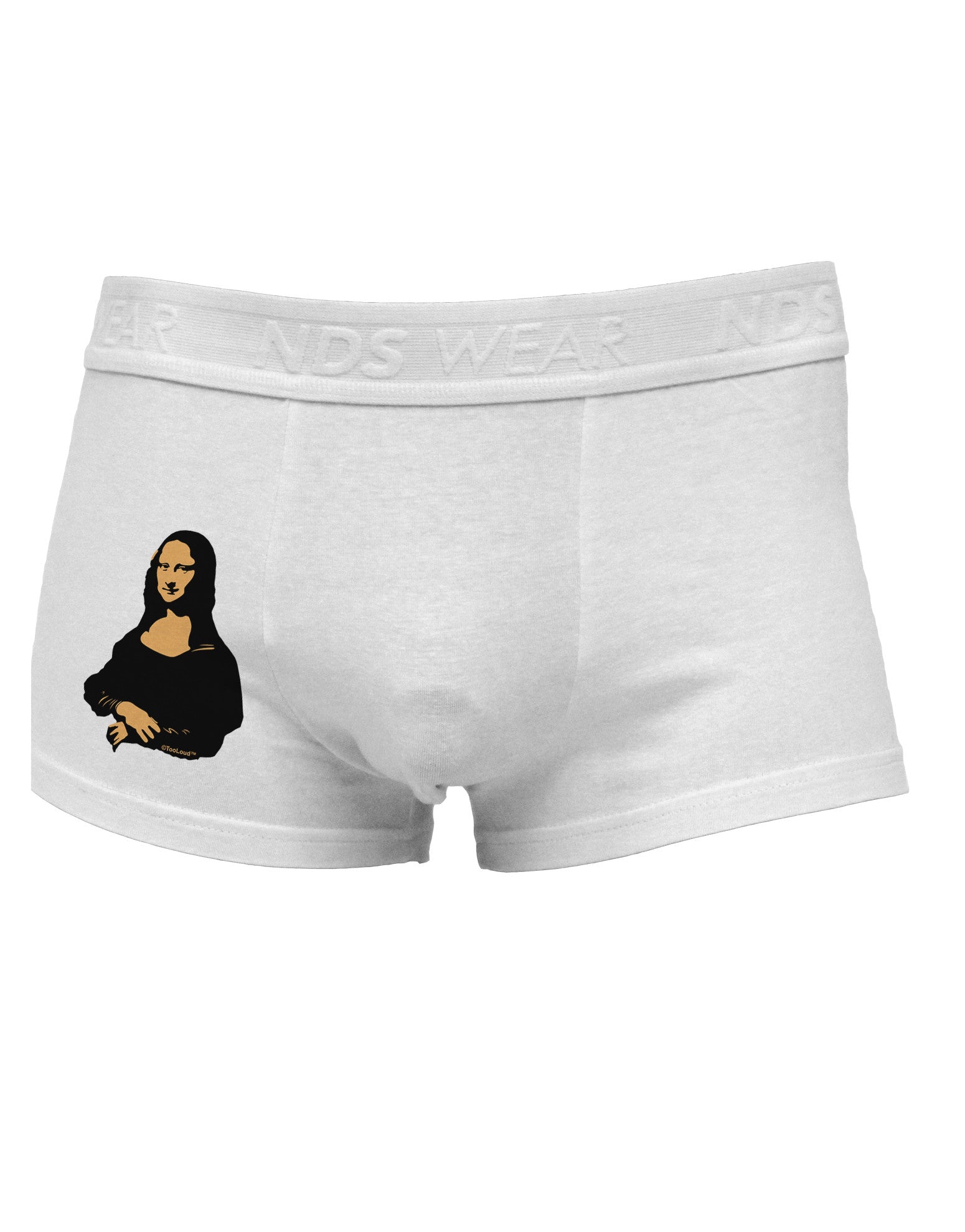 Mona Cutout Side Printed Mens Trunk Underwear-Mens Trunk Underwear-NDS Wear-White-Small-Davson Sales
