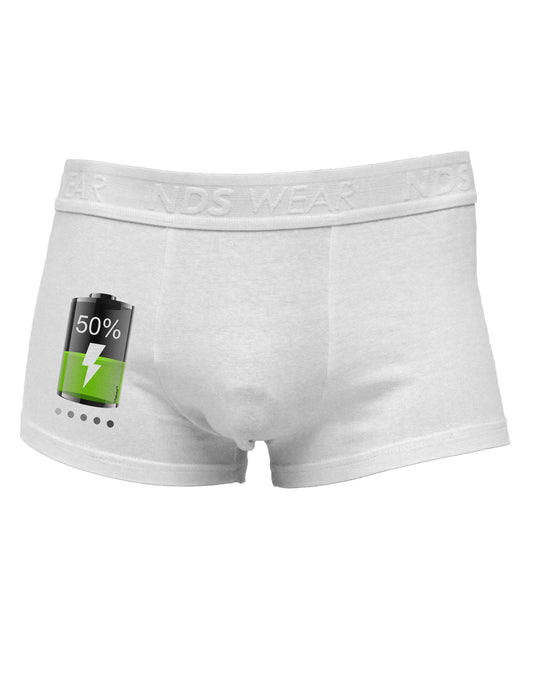 Half Energy 50 Percent Side Printed Mens Trunk Underwear-Mens Trunk Underwear-NDS Wear-White-Small-Davson Sales