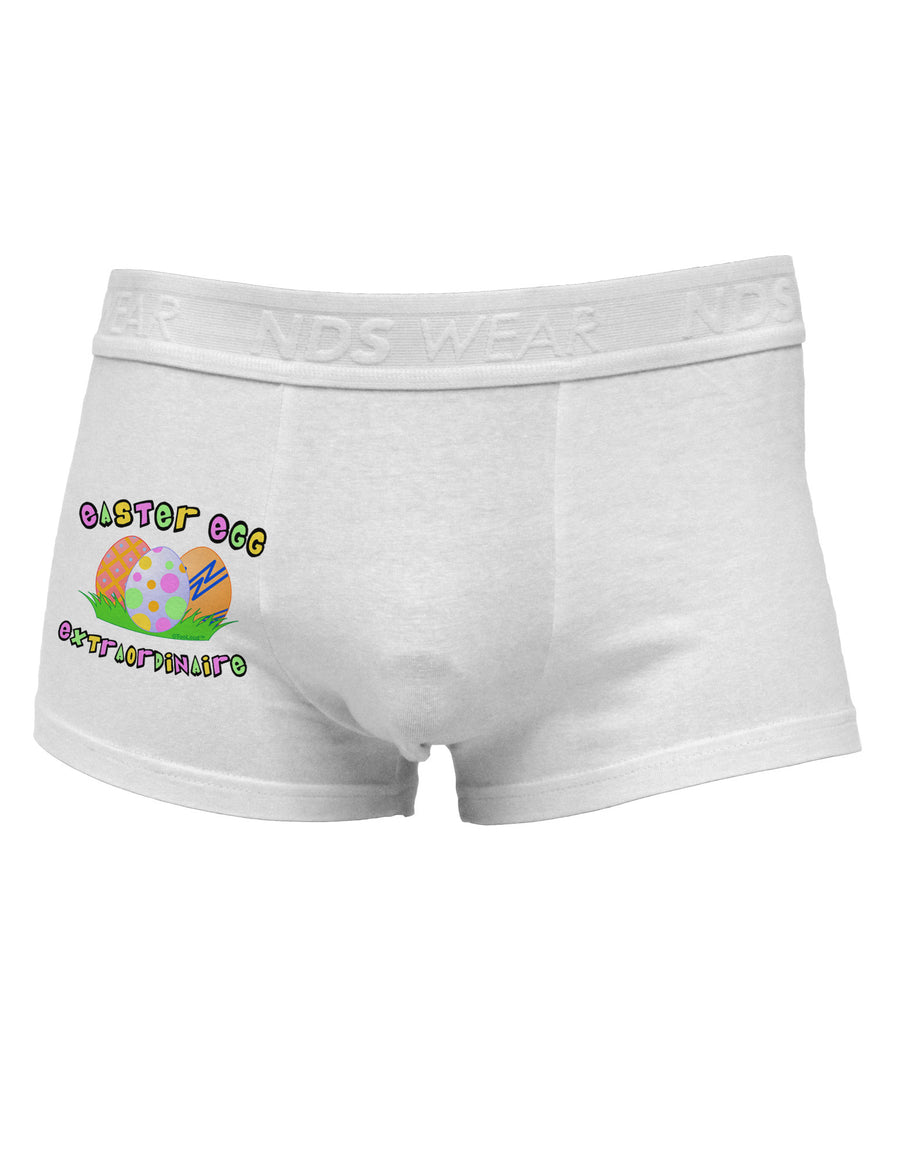 Easter Egg Extraordinaire Side Printed Mens Trunk Underwear-Mens Trunk Underwear-NDS Wear-White-Small-Davson Sales