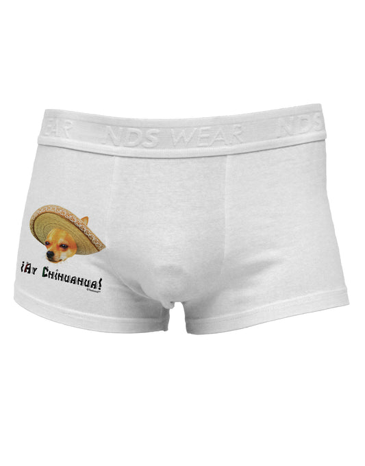 Chihuahua Dog with Sombrero - Ay Chihuahua Side Printed Mens Trunk Underwear by TooLoud-Mens Trunk Underwear-NDS Wear-White-Small-Davson Sales