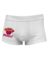 Cute Gobble Turkey Pink Side Printed Mens Trunk Underwear-Mens Trunk Underwear-NDS Wear-White-Small-Davson Sales