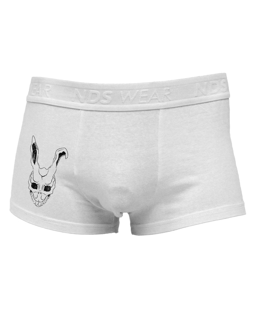 Scary Bunny Face White Distressed Side Printed Mens Trunk Underwear-Mens Trunk Underwear-NDS Wear-White-Small-Davson Sales