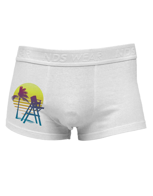 LA Beach Silhouette Letters Side Printed Mens Trunk Underwear-Mens Trunk Underwear-NDS Wear-White-Small-Davson Sales