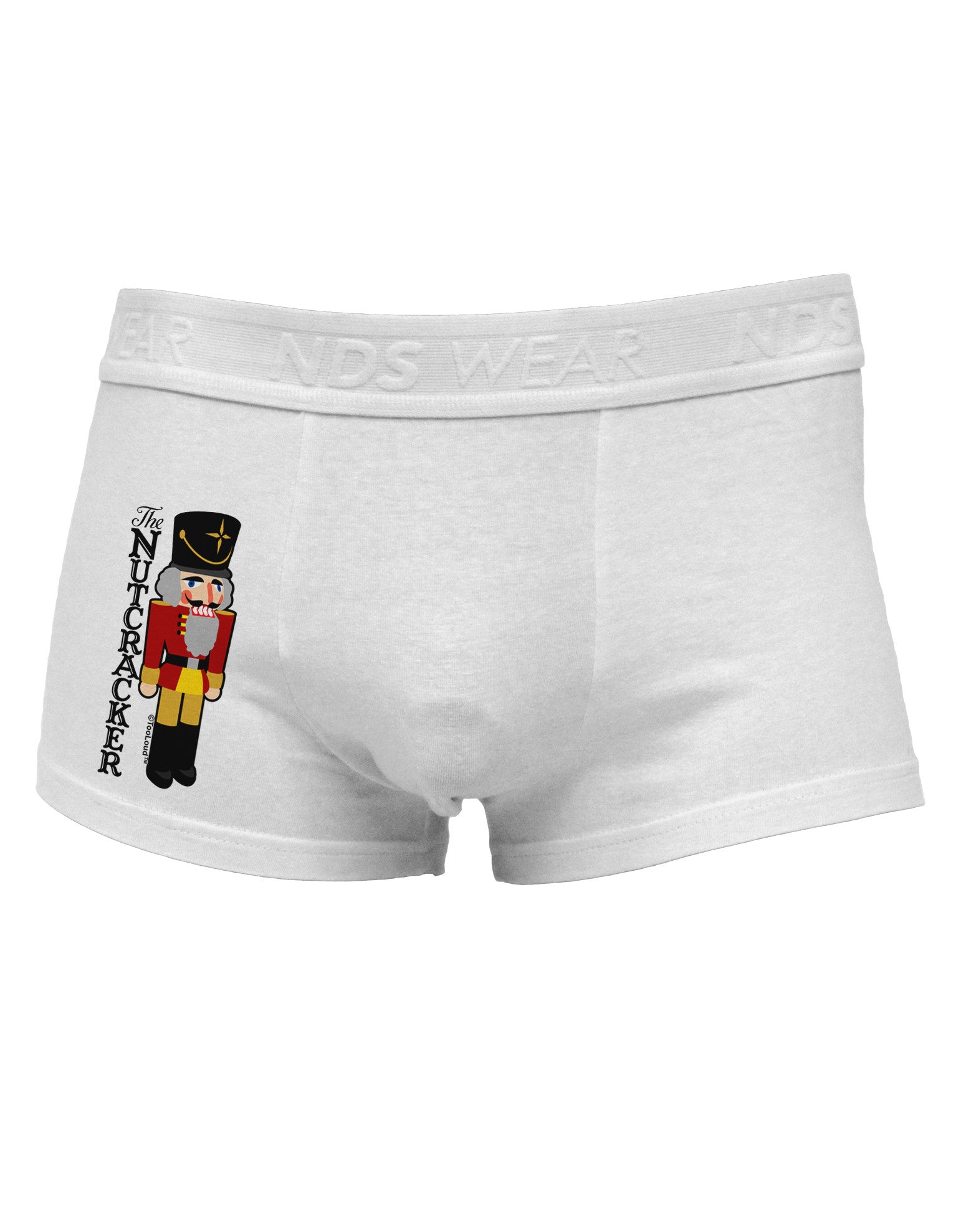 The Nutcracker with Text Side Printed Mens Trunk Underwear by NDS Wear-Mens Trunk Underwear-NDS Wear-White-Small-Davson Sales