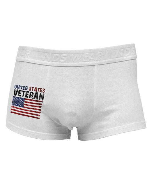 US Veteran Distressed Side Printed Mens Trunk Underwear-Mens Trunk Underwear-NDS Wear-White-Small-Davson Sales