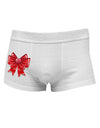 Valentine's Day Heart Bow Side Printed Mens Trunk Underwear-Mens Trunk Underwear-NDS Wear-White-Small-Davson Sales