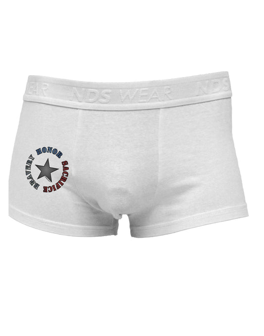 Honor Sacrifice Bravery Side Printed Mens Trunk Underwear by TooLoud-Mens Trunk Underwear-NDS Wear-White-Small-Davson Sales