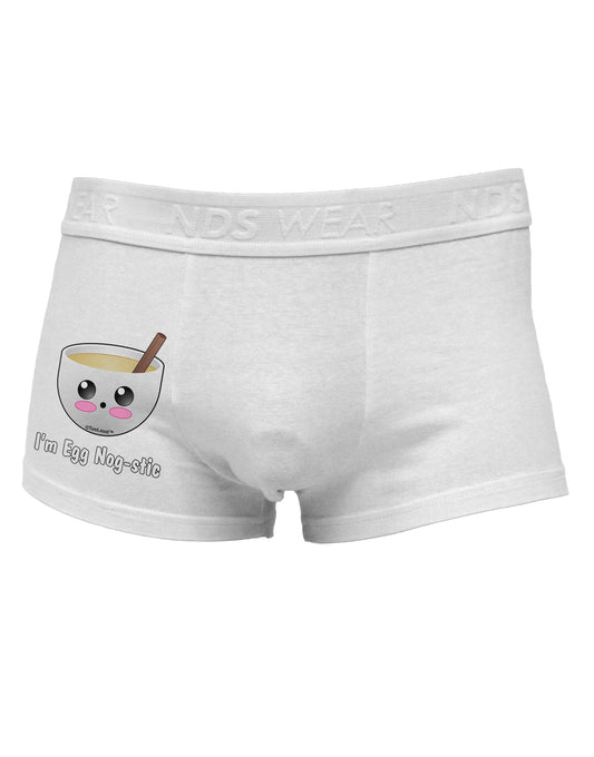 I'm Egg Nog-stic - Cute Egg Nog Side Printed Mens Trunk Underwear by TooLoud-Mens Trunk Underwear-NDS Wear-White-Small-Davson Sales