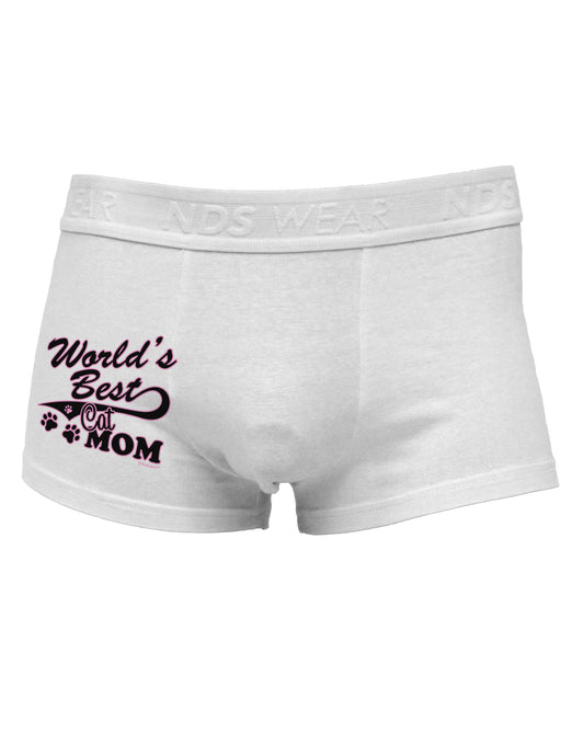 World's Best Cat Mom Side Printed Mens Trunk Underwear by TooLoud-Mens Trunk Underwear-NDS Wear-White-Small-Davson Sales