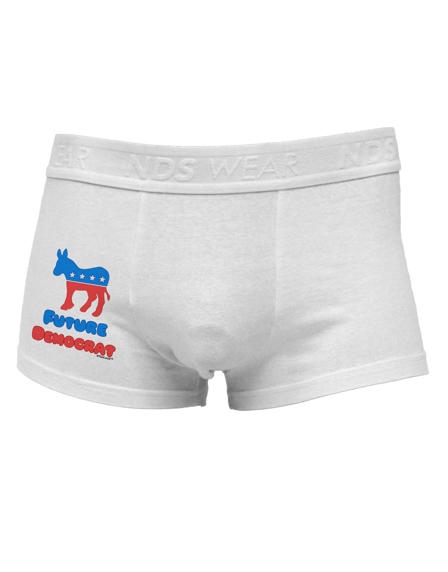 Future Democrat Side Printed Mens Trunk Underwear-Mens Trunk Underwear-NDS Wear-White-Small-Davson Sales