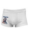Abraham Drinkoln with Text Side Printed Mens Trunk Underwear-Mens Trunk Underwear-NDS Wear-White-Small-Davson Sales