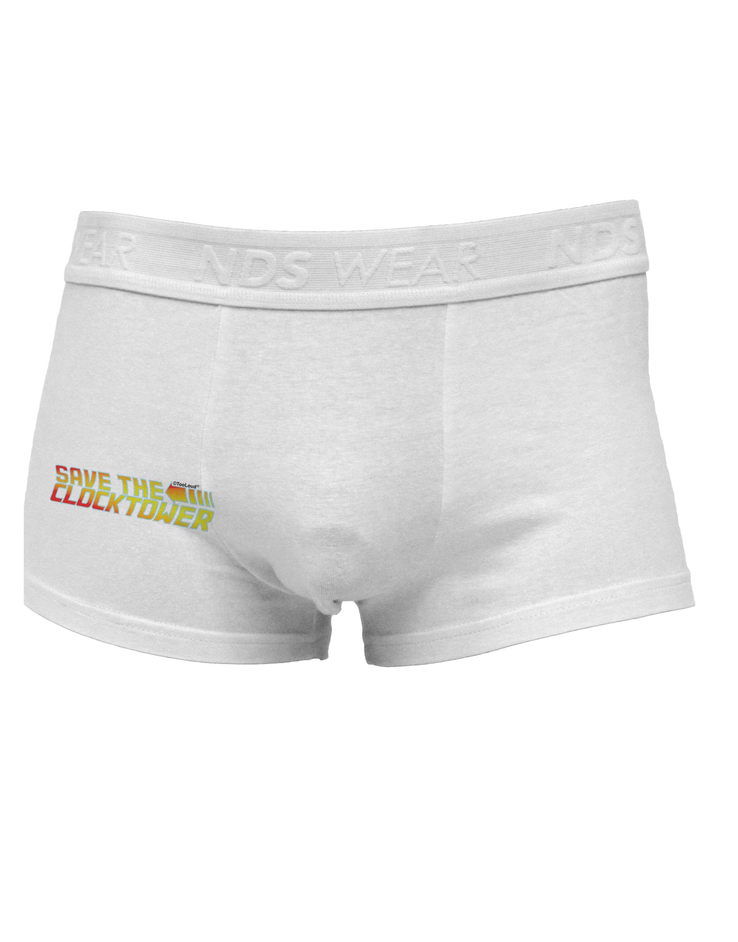 Save The Clock Tower Side Printed Mens Trunk Underwear by TooLoud-Mens Trunk Underwear-NDS Wear-White-Small-Davson Sales