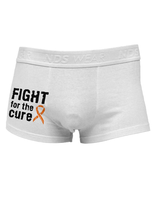 Fight for the Cure - Orange Ribbon Leukemia Side Printed Mens Trunk Underwear-Mens Trunk Underwear-NDS Wear-White-Small-Davson Sales
