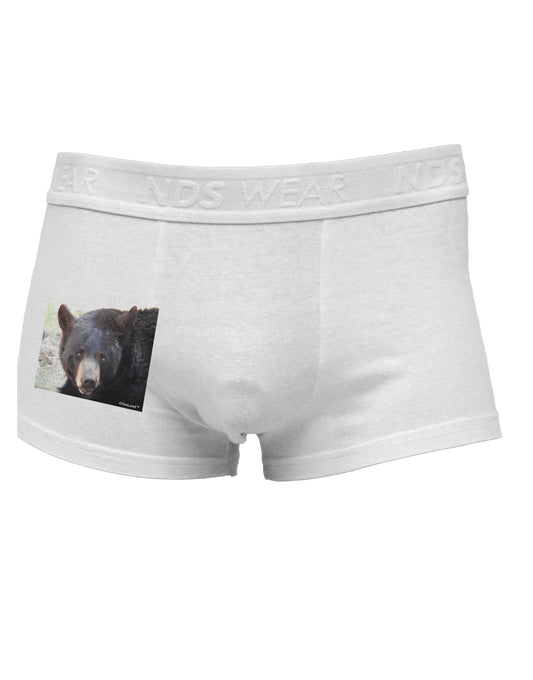 Staring Black Bear Side Printed Mens Trunk Underwear-Mens Trunk Underwear-NDS Wear-White-Small-Davson Sales