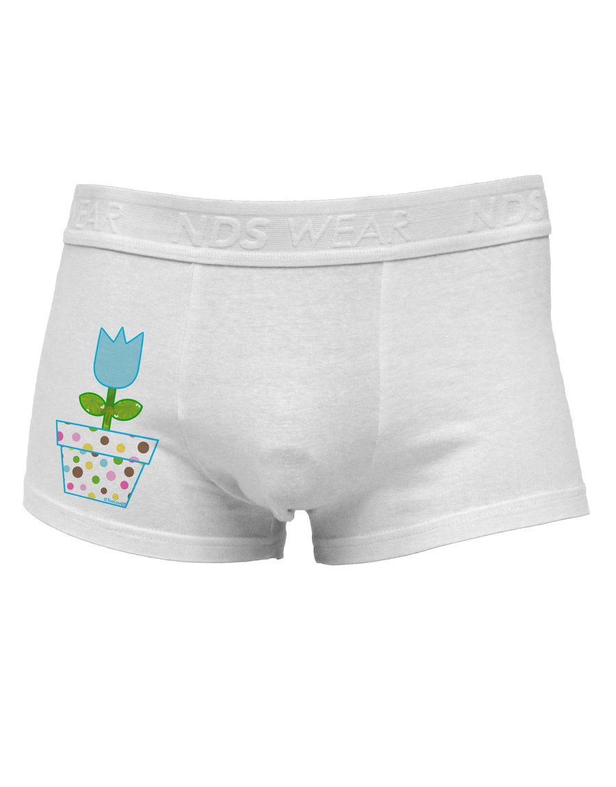 Easter Tulip Design - Blue Side Printed Mens Trunk Underwear by TooLoud-Mens Trunk Underwear-NDS Wear-White-Small-Davson Sales