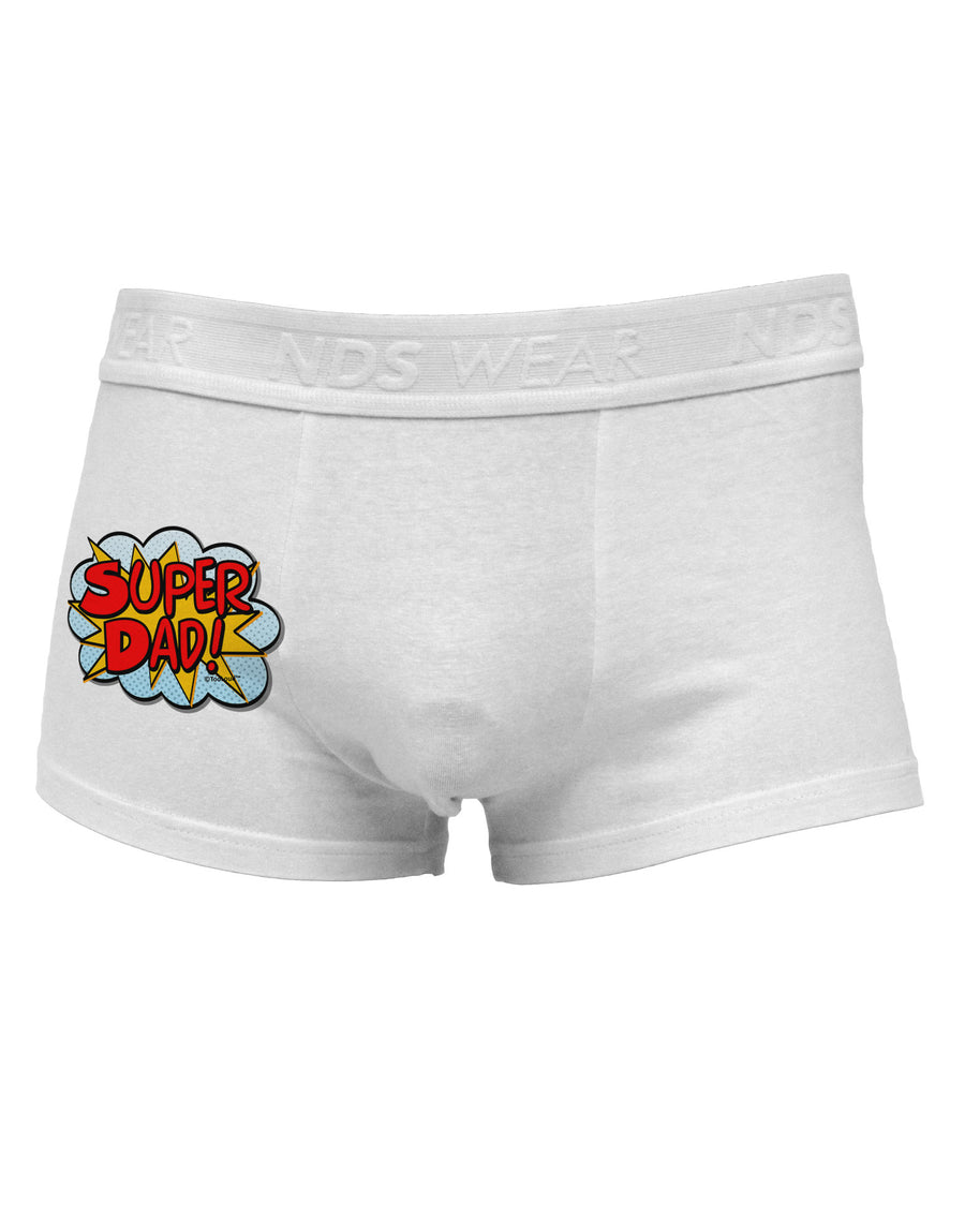 Super Dad - Superhero Comic Style Side Printed Mens Trunk Underwear-Mens Trunk Underwear-NDS Wear-White-Small-Davson Sales