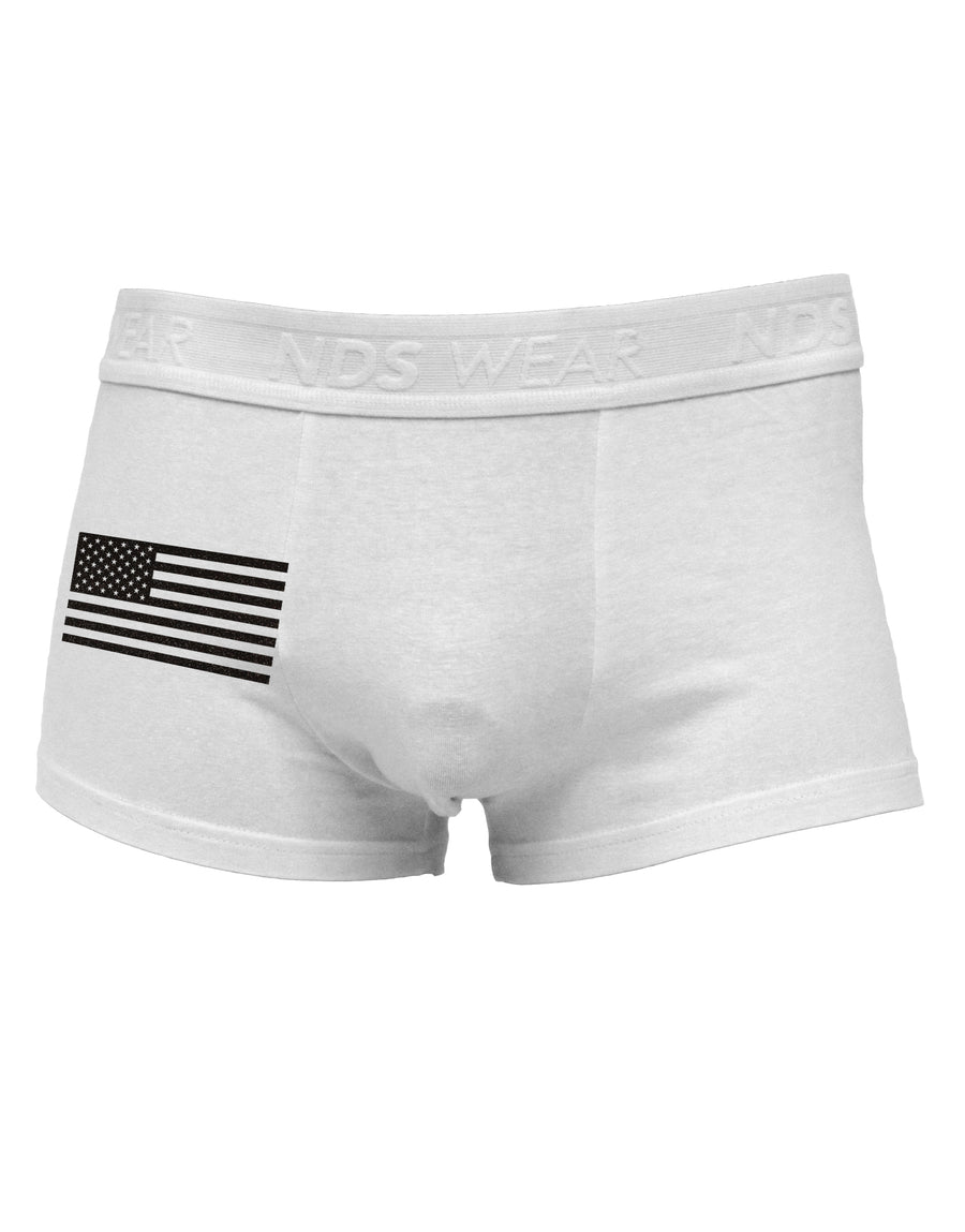 American Flag Glitter - Black Side Printed Mens Trunk Underwear-Mens Trunk Underwear-NDS Wear-White-Small-Davson Sales