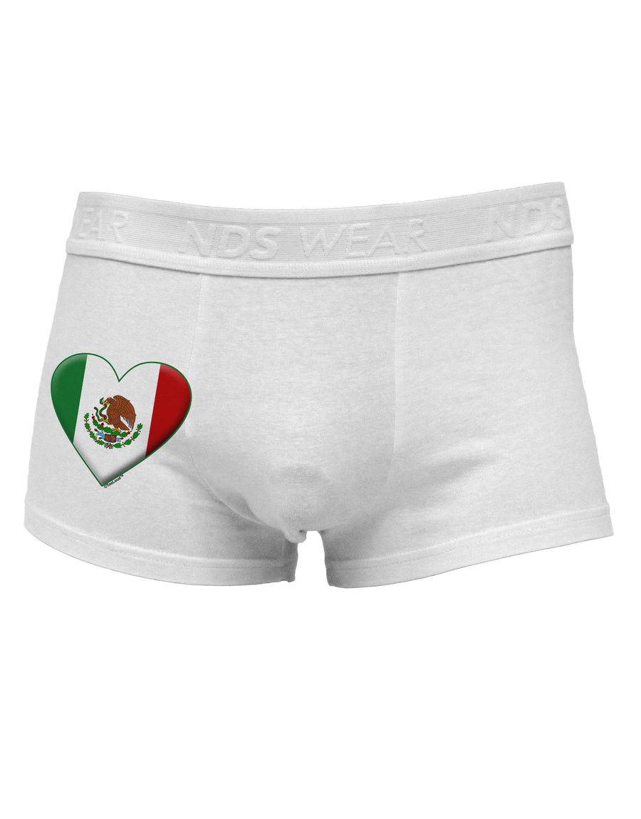 Mexican Flag Heart - Beveled Side Printed Mens Trunk Underwear by TooLoud-Mens Trunk Underwear-NDS Wear-White-Small-Davson Sales