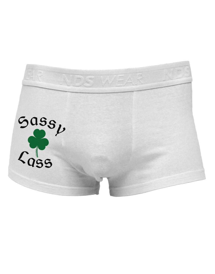 Sassy Lass St Patricks Day Side Printed Mens Trunk Underwear-Mens Trunk Underwear-NDS Wear-White-Small-Davson Sales