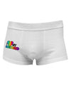 I Heart My Girlfriend - Rainbow Side Printed Mens Trunk Underwear-Mens Trunk Underwear-NDS Wear-White-Small-Davson Sales