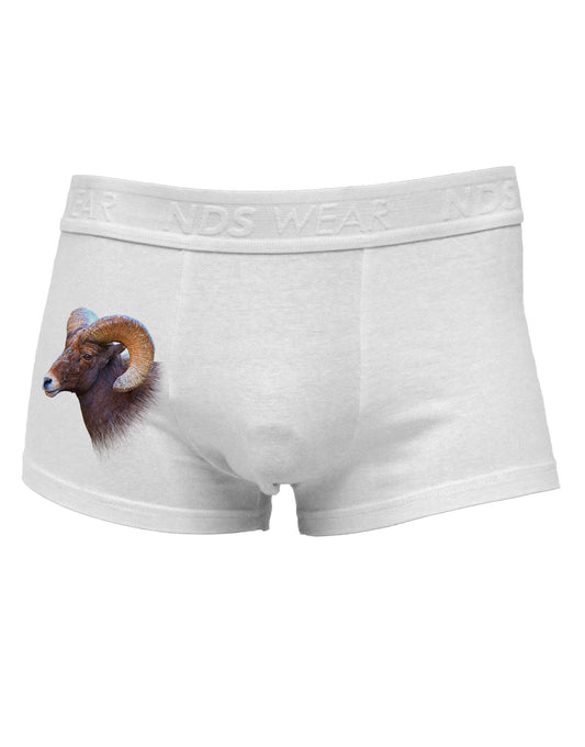 Majestic Bighorn Ram Side Printed Mens Trunk Underwear-Mens Trunk Underwear-NDS Wear-White-Small-Davson Sales