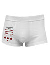 Pixel Heart Invaders Design Side Printed Mens Trunk Underwear-Mens Trunk Underwear-NDS Wear-White-Small-Davson Sales