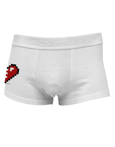 Couples Pixel Heart Design - Right Side Printed Mens Trunk Underwear by TooLoud-Mens Trunk Underwear-NDS Wear-White-Small-Davson Sales