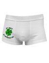 My First St. Patrick's Day Side Printed Mens Trunk Underwear-Mens Trunk Underwear-NDS Wear-White-Small-Davson Sales