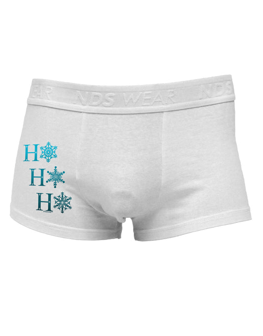 Ho Ho Ho Snowflakes Side Printed Mens Trunk Underwear-Mens Trunk Underwear-NDS Wear-White-Small-Davson Sales