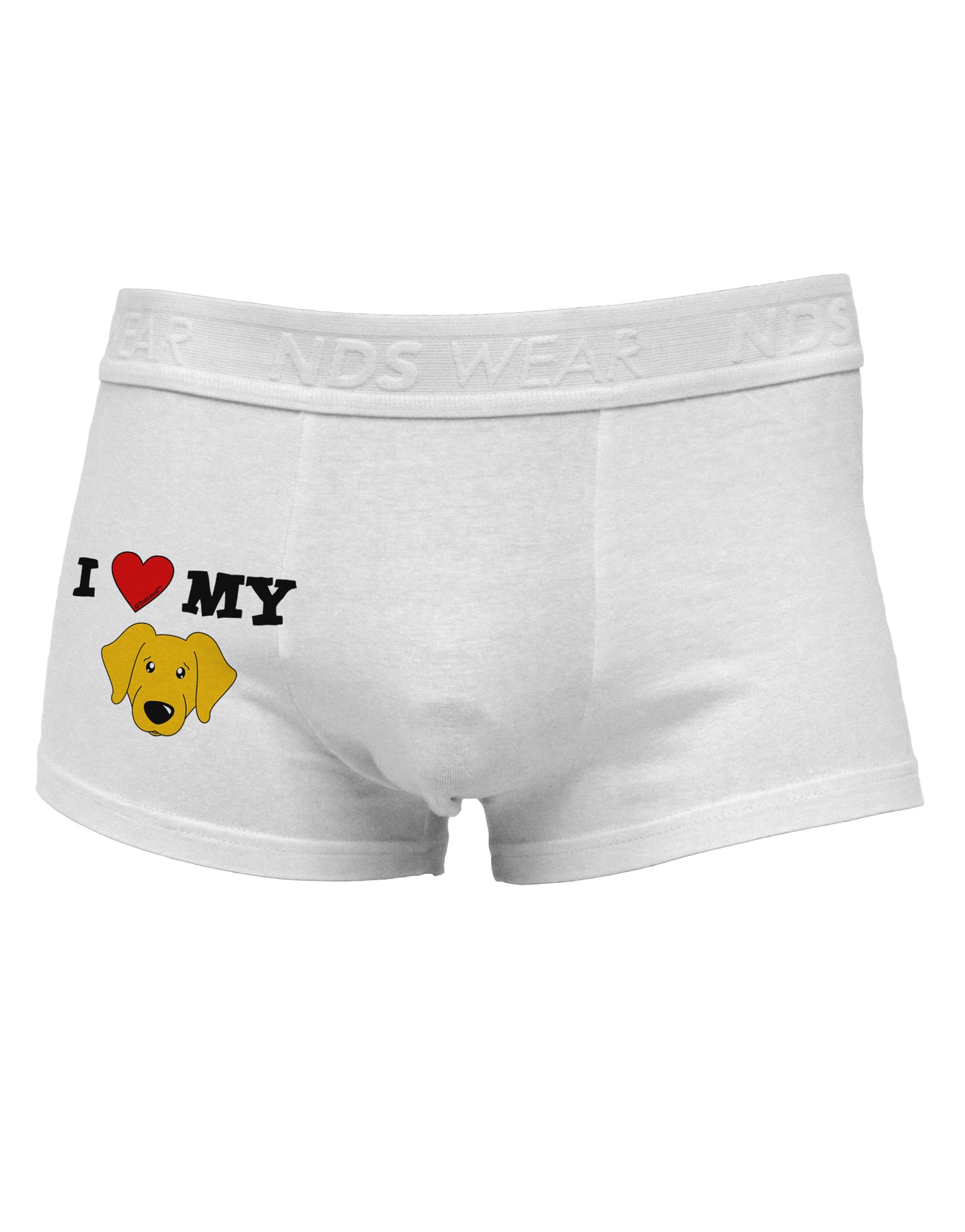 I Heart My - Cute Yellow Labrador Retriever Dog Side Printed Mens Trunk Underwear by TooLoud-Mens Trunk Underwear-TooLoud-White-Small-Davson Sales