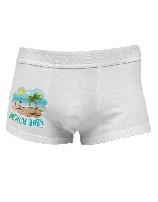 Fun Summer Beach Scene - Beach Baby Side Printed Mens Trunk Underwear by TooLoud-Mens Trunk Underwear-NDS Wear-White-Small-Davson Sales