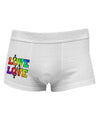 Love Is Love Lesbian Pride Side Printed Mens Trunk Underwear-Mens Trunk Underwear-NDS Wear-White-Small-Davson Sales