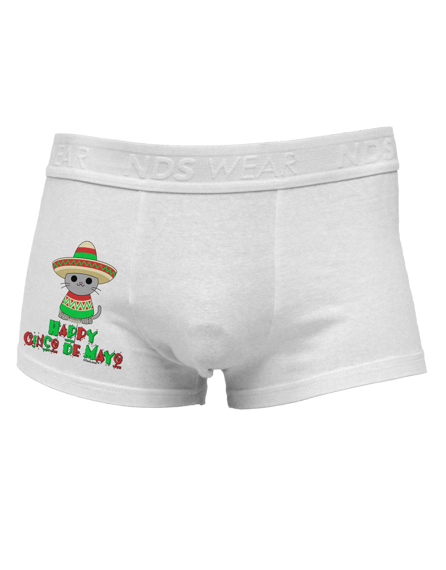 Happy Cinco de Mayo Cat Side Printed Mens Trunk Underwear by TooLoud-Mens Trunk Underwear-NDS Wear-White-Small-Davson Sales