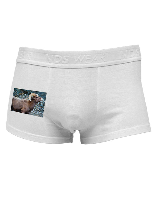 Wide Eyed Big Horn Side Printed Mens Trunk Underwear-Mens Trunk Underwear-NDS Wear-White-Small-Davson Sales