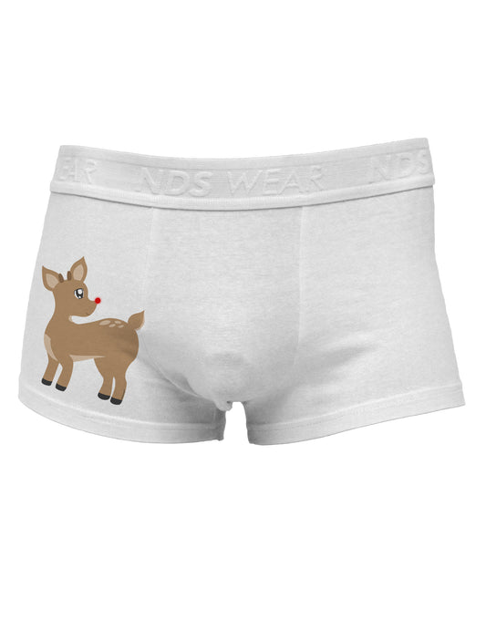 Cute Little Rudolph the Reindeer - Christmas Side Printed Mens Trunk Underwear by TooLoud-Mens Trunk Underwear-NDS Wear-White-Small-Davson Sales