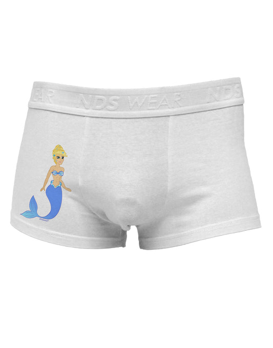 Mermaid Design - Blue Side Printed Mens Trunk Underwear-Mens Trunk Underwear-NDS Wear-White-Small-Davson Sales