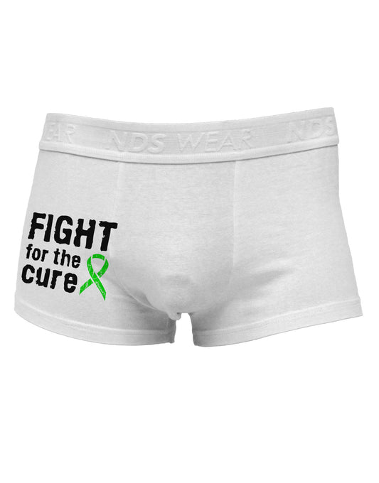 Fight for the Cure - Lime Green Ribbon Lyme Disease Side Printed Mens Trunk Underwear-Mens Trunk Underwear-NDS Wear-White-Small-Davson Sales