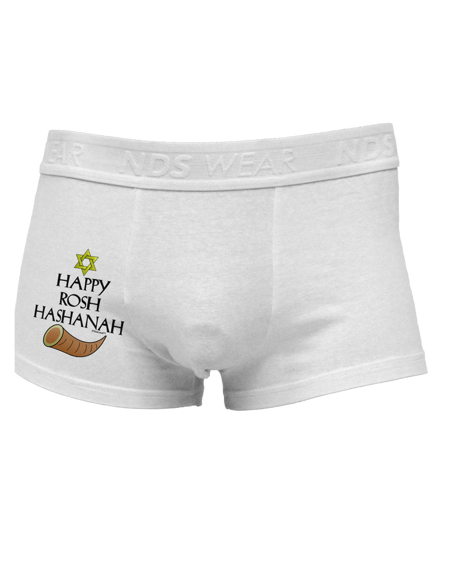 Happy Rosh Hashanah Side Printed Mens Trunk Underwear-Mens Trunk Underwear-NDS Wear-White-Small-Davson Sales