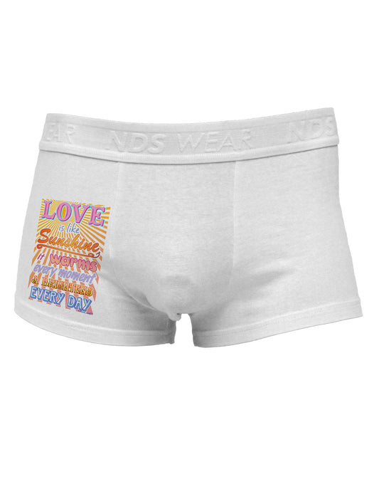 Love is like Sunshine - Sunburst Side Printed Mens Trunk Underwear-Mens Trunk Underwear-NDS Wear-White-Small-Davson Sales