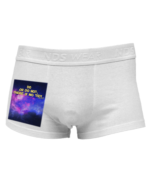 Do or Do Not Side Printed Mens Trunk Underwear-Mens Trunk Underwear-NDS Wear-White-Small-Davson Sales