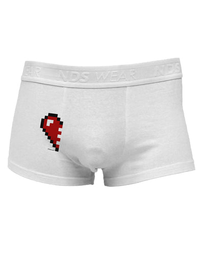 Couples Pixel Heart Design - Left Side Printed Mens Trunk Underwear by TooLoud-Mens Trunk Underwear-NDS Wear-White-Small-Davson Sales