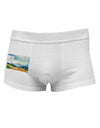 Colorado Mountain Scene Side Printed Mens Trunk Underwear-Mens Trunk Underwear-NDS Wear-White-Small-Davson Sales