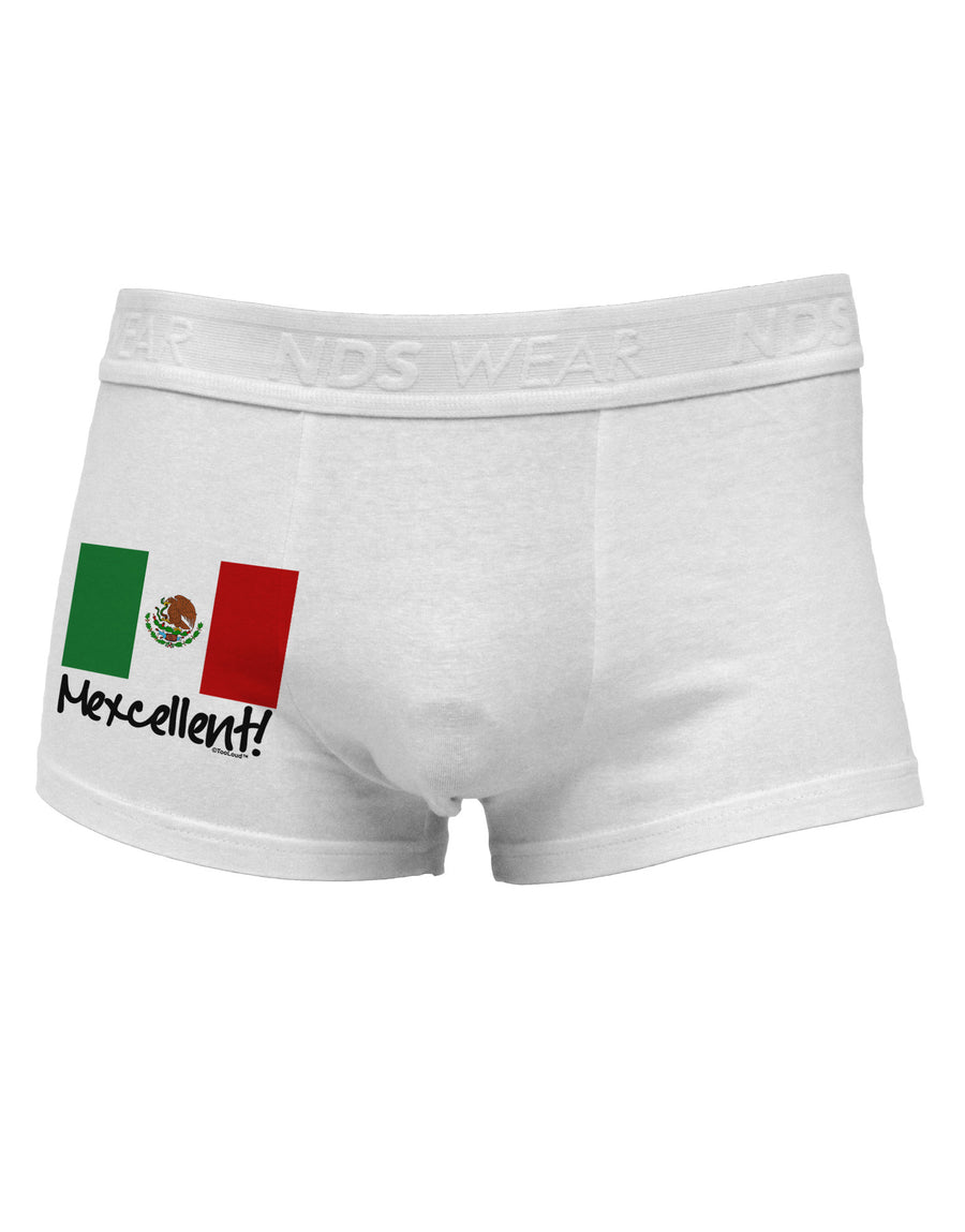 Mexcellent - Mexican Flag Side Printed Mens Trunk Underwear-Mens Trunk Underwear-NDS Wear-White-Small-Davson Sales