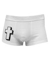 Simple Cross Design Black Distressed Side Printed Mens Trunk Underwear by TooLoud-Mens Trunk Underwear-NDS Wear-White-Small-Davson Sales