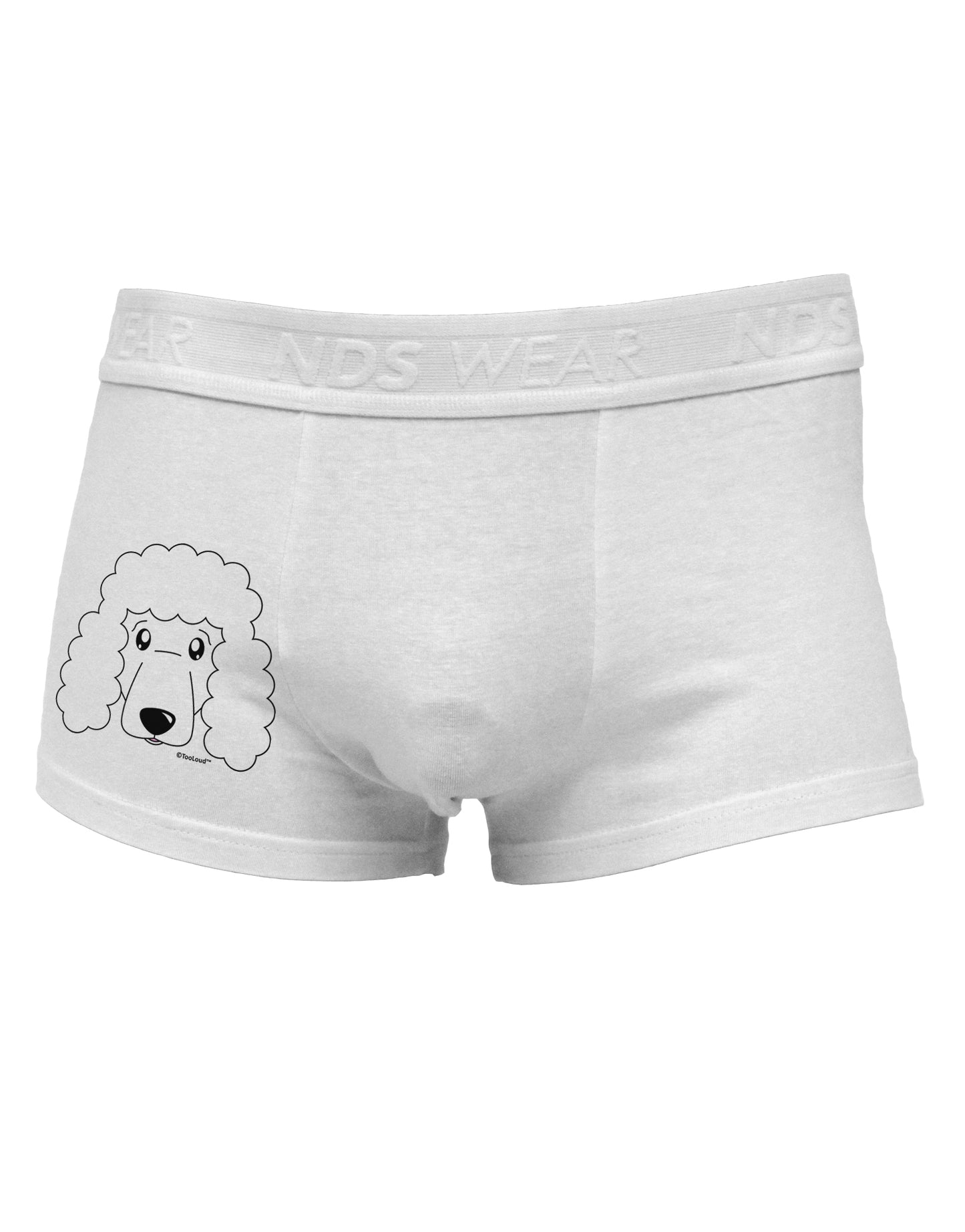 Cute Poodle Dog - White Side Printed Mens Trunk Underwear by TooLoud-Mens Trunk Underwear-TooLoud-White-Small-Davson Sales