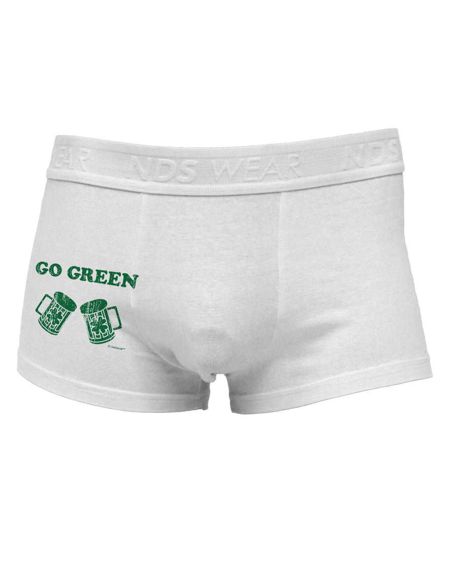 Go Green - St. Patrick's Day Green Beer Side Printed Mens Trunk Underwear by TooLoud-Mens Trunk Underwear-TooLoud-White-Small-Davson Sales