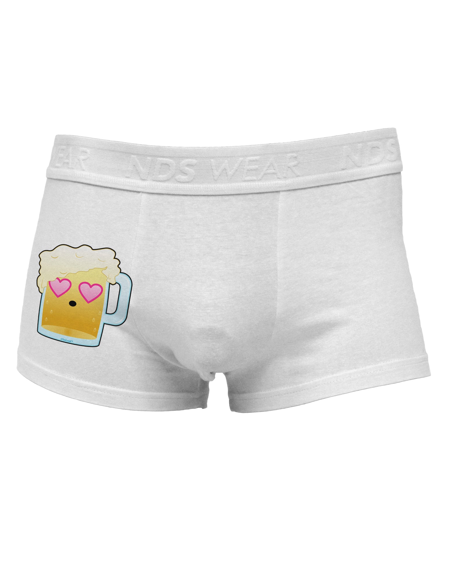 Cute Infatuated Beer Side Printed Mens Trunk Underwear by TooLoud-Mens Trunk Underwear-NDS Wear-White-Small-Davson Sales